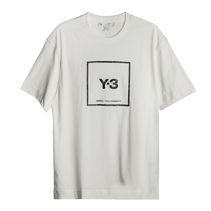 [라벨루쏘] [Y-3]  스퀘어 로고 반팔 티셔츠 GV6061 WHITE