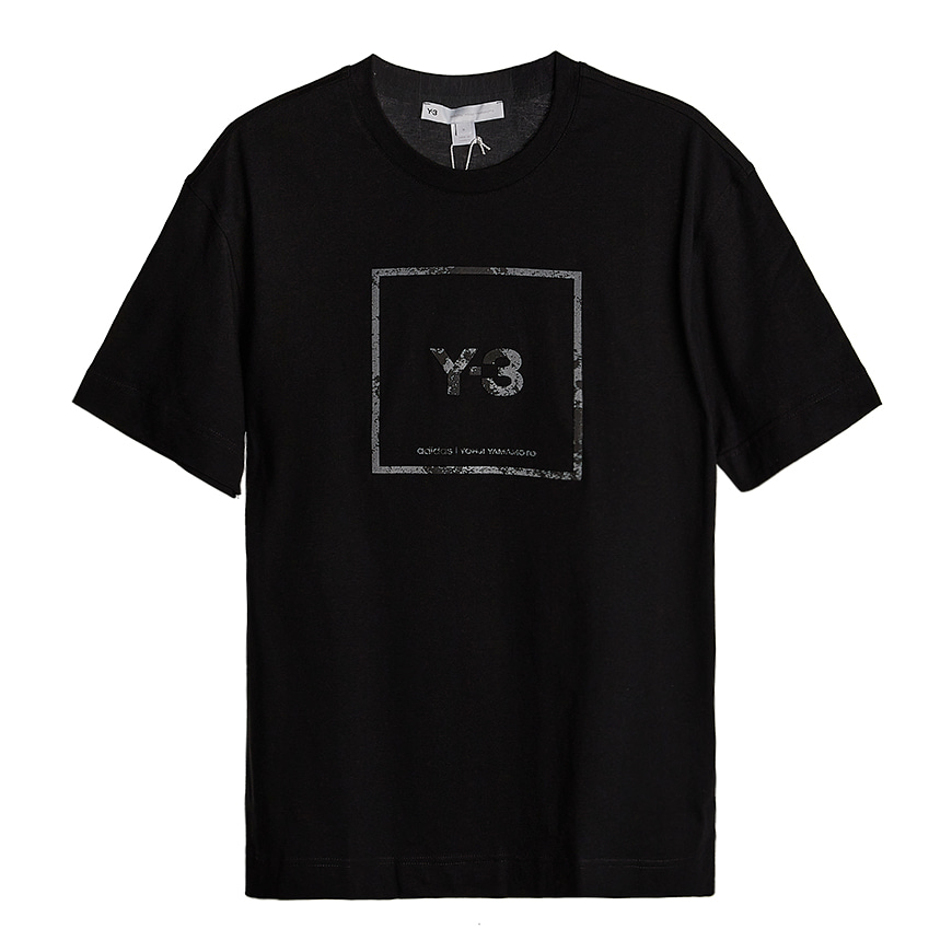 [라벨루쏘] [Y-3]  스퀘어 로고 반팔 티셔츠 GV6060 BLACK