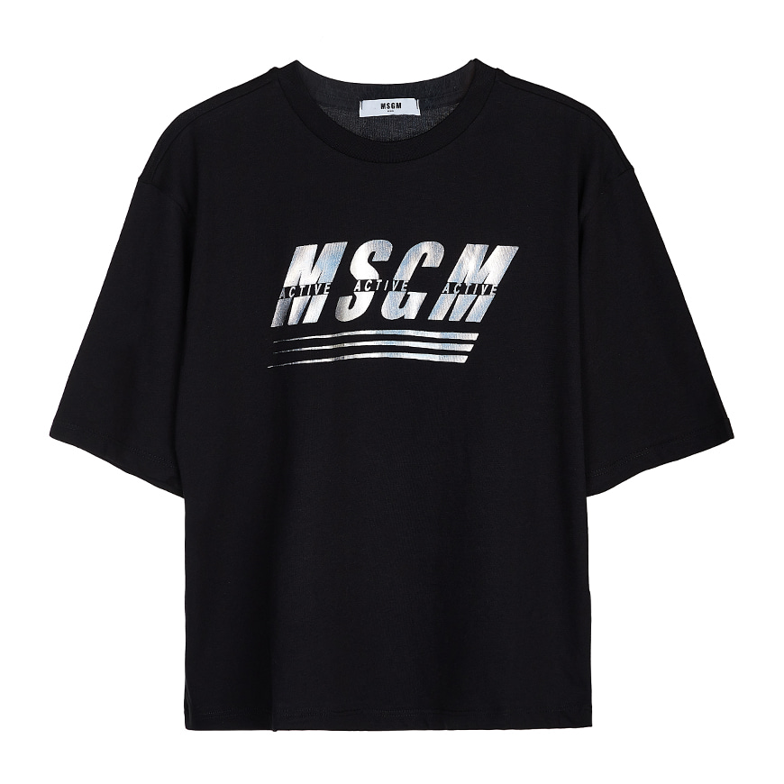 [라벨루쏘] [MSGM 키즈]  로고 티셔츠 MS027072 110 (12-14)