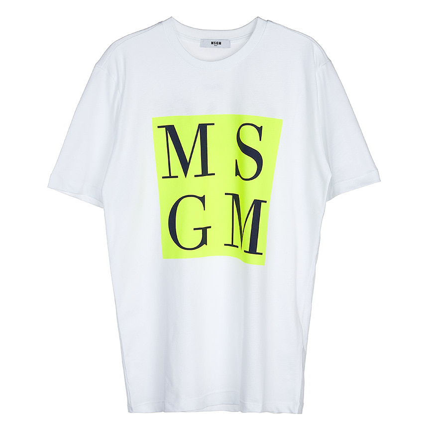 [라벨루쏘] [MSGM 키즈]  로고 티셔츠 MS027590 001 (12-14)