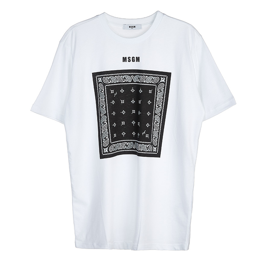 [라벨루쏘] [MSGM 키즈]  로고 티셔츠 MS027580 00101 (12-14)