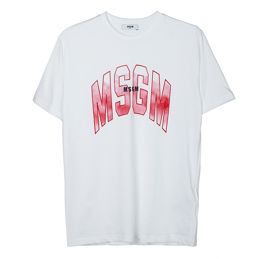 [라벨루쏘] [MSGM 키즈]  로고 티셔츠 MS027643 001 (8-10)