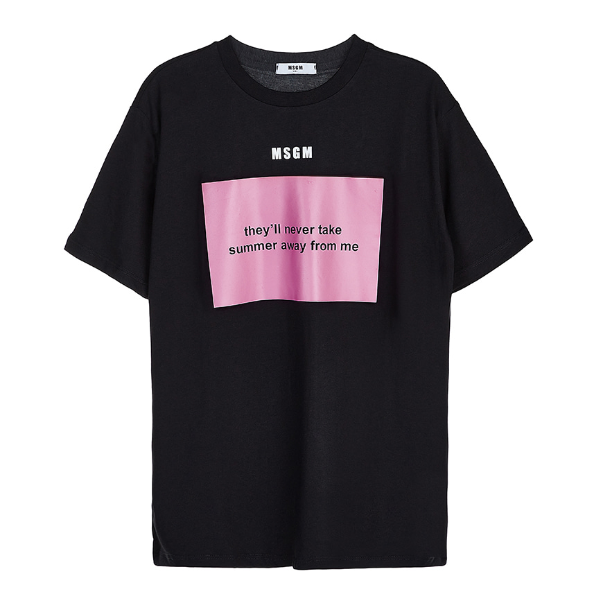 [라벨루쏘] [MSGM 키즈]  로고 티셔츠 MS026833 11008 (12-14)