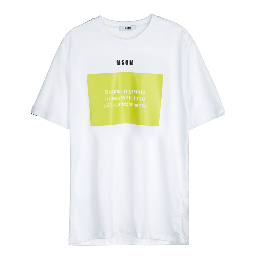 [라벨루쏘] [MSGM 키즈]  로고 티셔츠 MS026833 00136 (12-14)