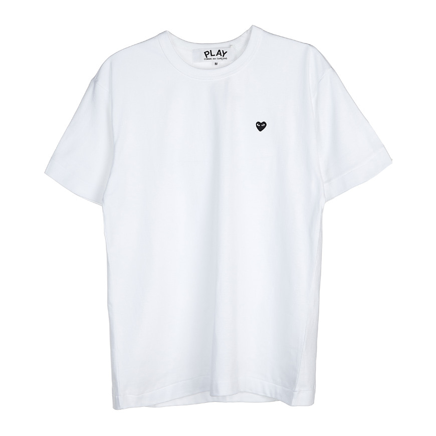 [라벨루쏘] [꼼데가르송]  스몰 하트 로고 반팔 티셔츠 P1T202 WHITE