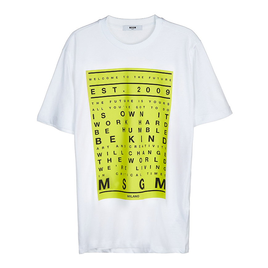 [라벨루쏘] [MSGM 키즈]  로고 티셔츠 MS026850 00136 (12-14)