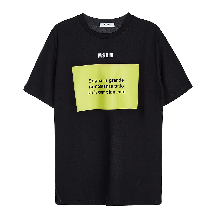 [라벨루쏘] [MSGM 키즈]  로고 티셔츠 MS026833 11041 (12-14)