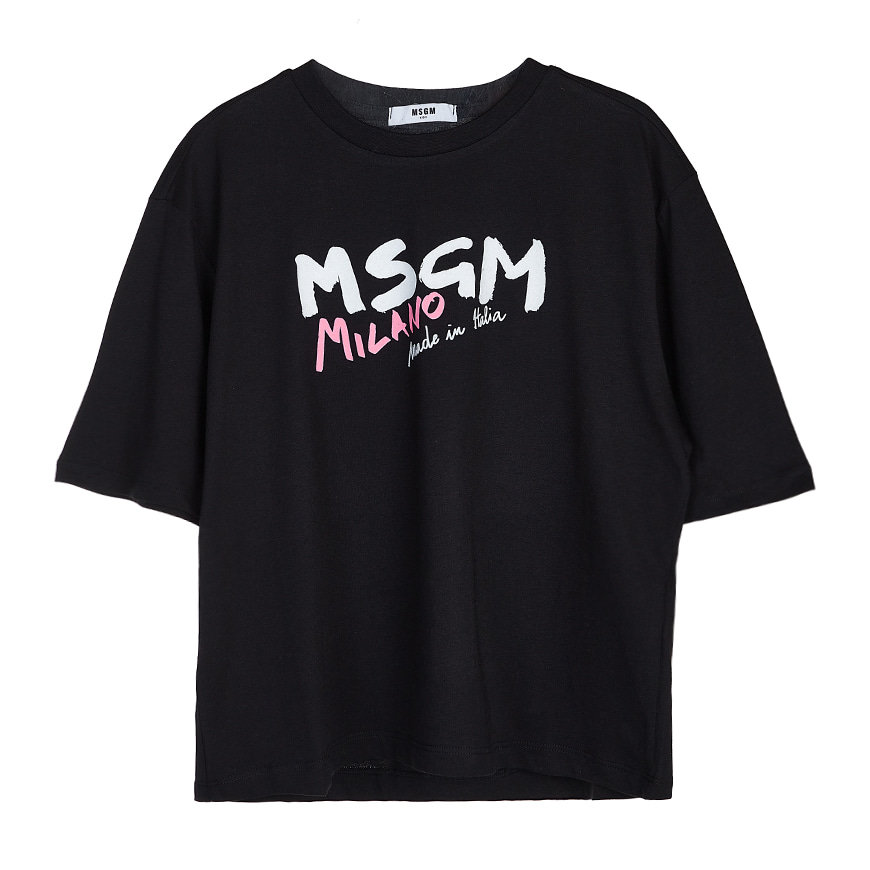 [라벨루쏘] [MSGM 키즈]  로고 티셔츠 MS026939 110 (8-10)