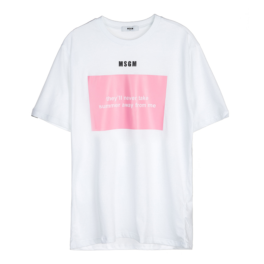 [라벨루쏘] [MSGM 키즈]  로고 티셔츠 MS026833 00118 (12-14)