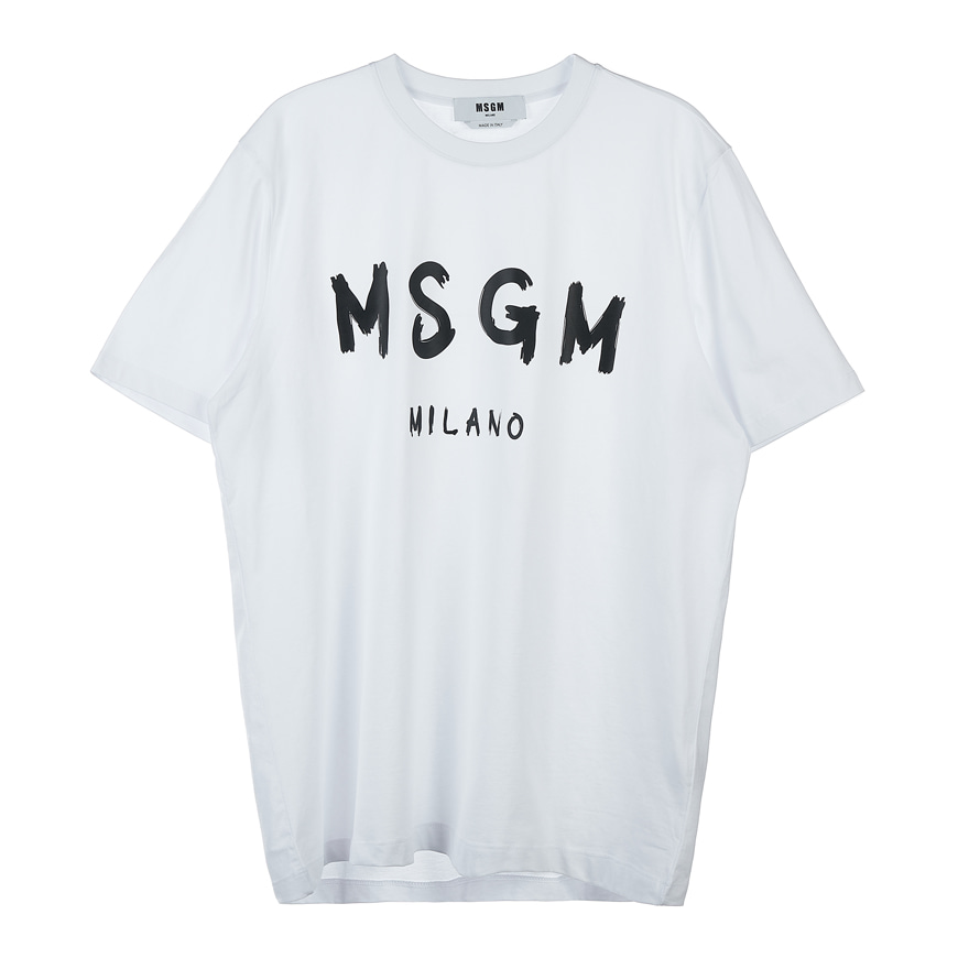[MSGM]  남성 브러쉬 로고 남성 티셔츠  2000MM510 200002 01
