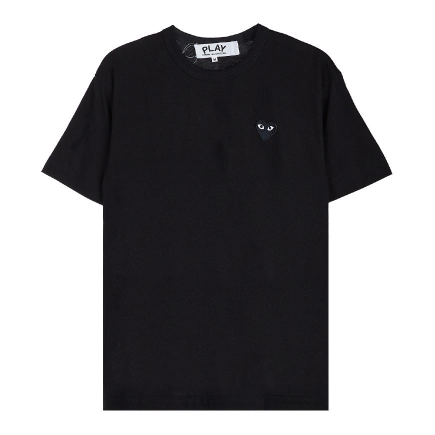 [꼼데가르송]  남성 하트 로고 반팔 티셔츠  P1T064 BLACK