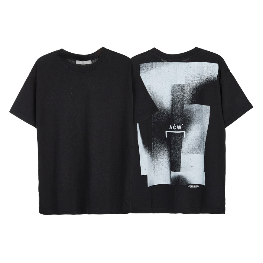 [라벨루쏘] [어콜드월]  로고 에센셜 그래픽 티셔츠 ACWMTS039 BLACK