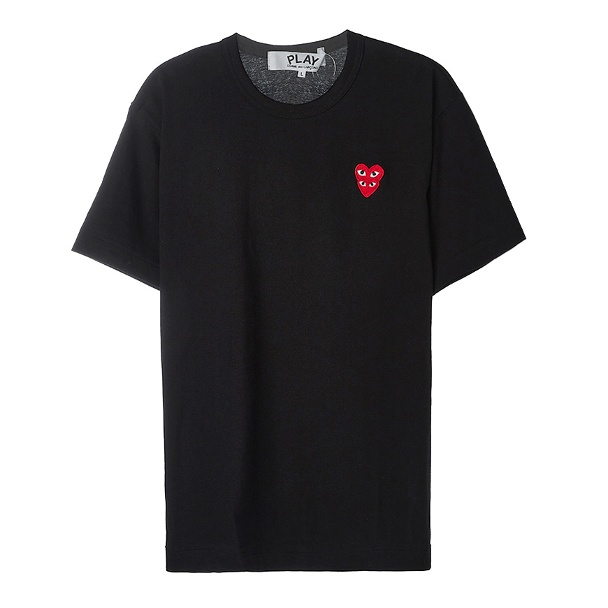 [라벨루쏘] [꼼데가르송] [21FW] 하트 로고 남성 티셔츠 P1T288 BLACK