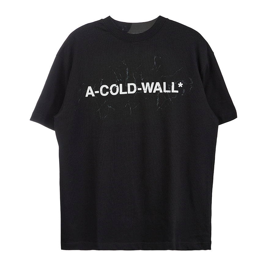 [라벨루쏘] [어콜드월] 저지 로고 반팔 티셔츠 ACWMTS045 BLACK