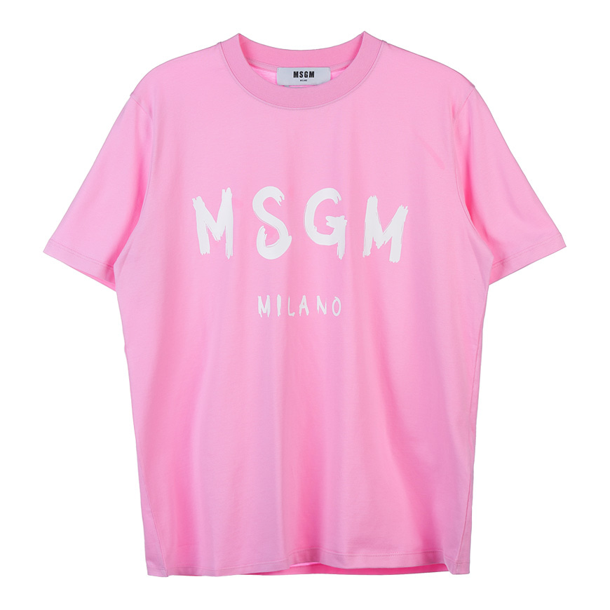 [라벨루쏘] [MSGM] [22SS] 브러쉬 로고 여성 티셔츠 2000MDM510 200002 12