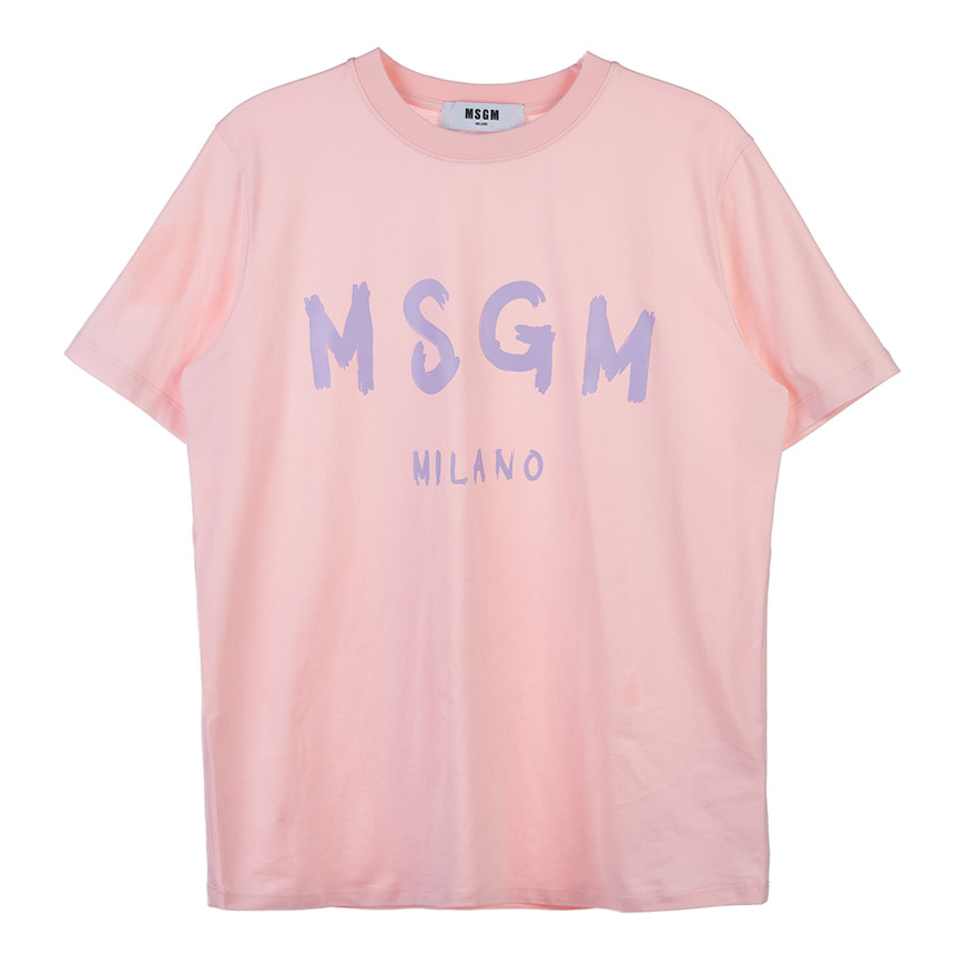 [라벨루쏘] [MSGM] [22SS] 브러쉬 로고 여성 티셔츠 3241MDM510 227298 11