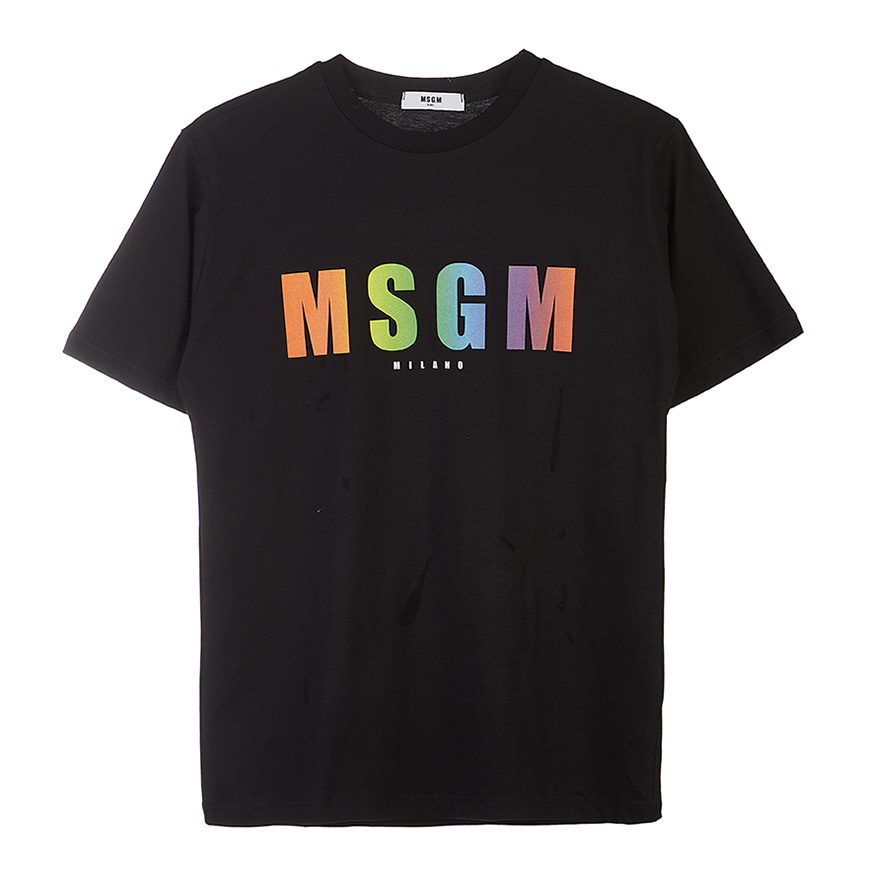 [라벨루쏘] [MSGM 키즈] [22SS] 멀티컬러 로고 티셔츠 MS028899 110 (12-14)