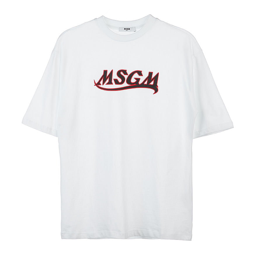 [라벨루쏘] [MSGM 키즈] [22SS] 아동 로고 티셔츠 MS028729 001 (8-10)