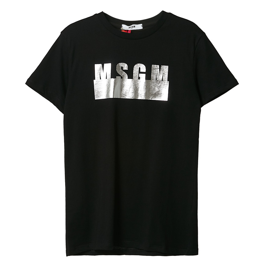 [라벨루쏘] [MSGM 키즈]  로고 반팔 티셔츠 022477 110 (12-14)
