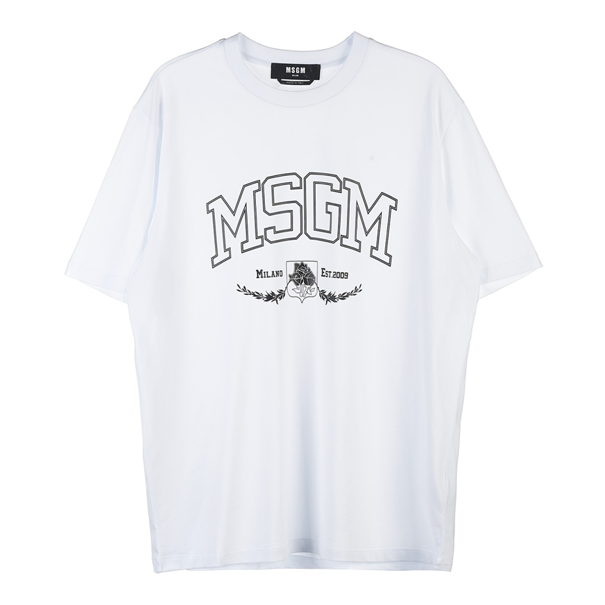 [MSGM] [22SS]남성 로고 티셔츠3240MM181 227298 01